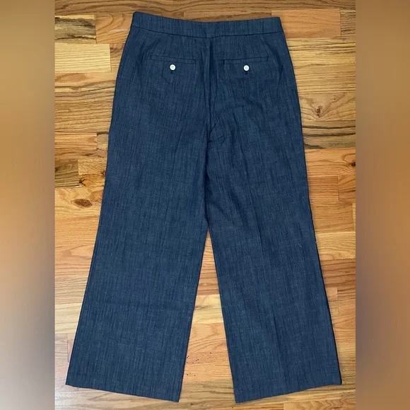LOFT Curvy Mariner Trouser Pants in Refined Denim Size 12 - Picture 4 of 8